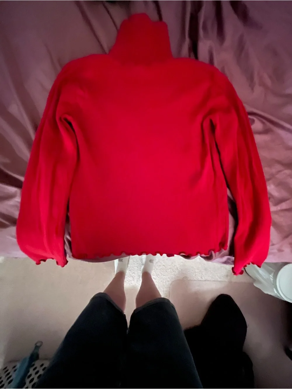 Girls XXL Red Turtleneck Long Sleeve Shirt